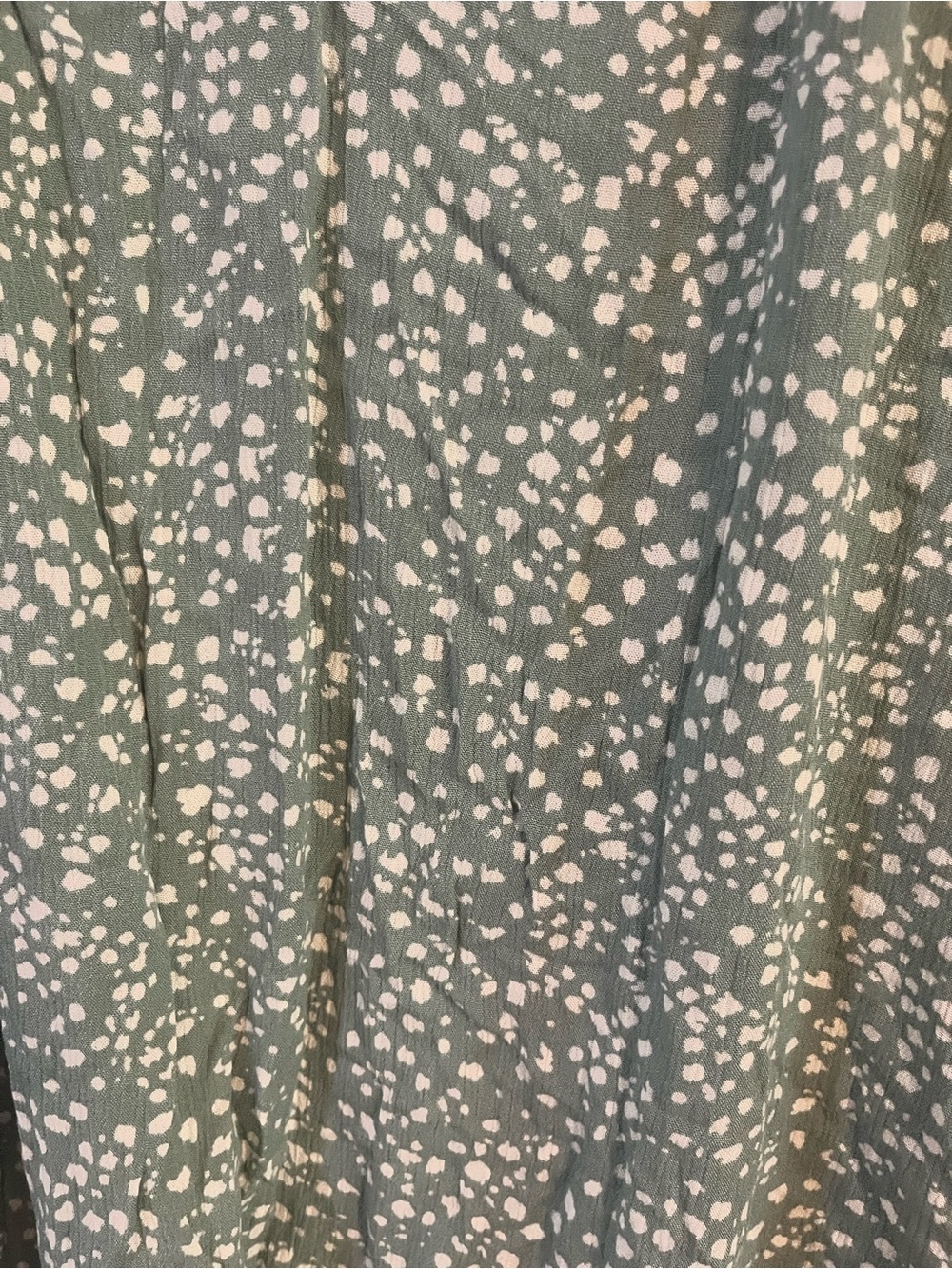 Maurices Mint Green Dot V-Neck Peasant Blouse Boho 2x EUC - Picture 3 of 6